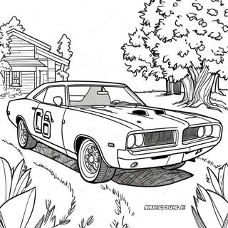 General Lee Classic Car Coloring Page 59973-47463