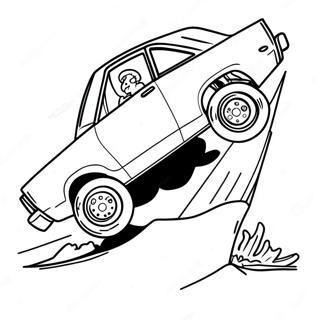 General Lee Jumping Over A Ramp Coloring Page 59974-47458