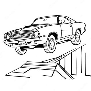 General Lee Jumping Over A Ramp Coloring Page 59974-47459