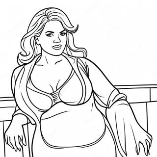 Plus Size Fashion Model Coloring Page 59983-47468