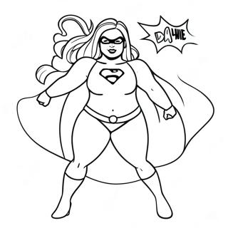 Plus Size Superhero Coloring Page 59984-47482