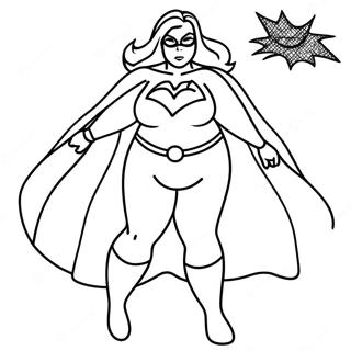 Plus Size Superhero Coloring Page 59984-47483