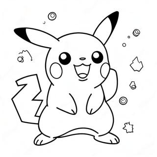 Pikachu Sparkling With Energy Coloring Page 59994-47477