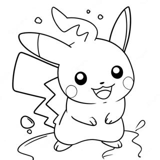 Pikachu Sparkling With Energy Coloring Page 59994-47478