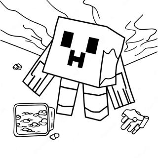 Minecraft Ghast Coloring Pages