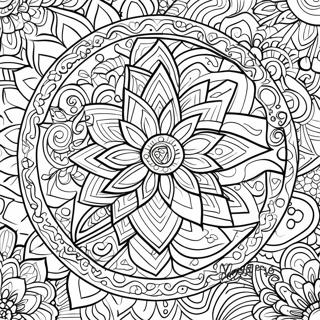 Elegant Crayola Mandala Coloring Page 60034-47495