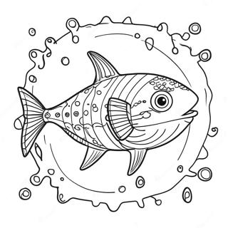 Fierce Helicoprion Swimming Coloring Page 60044-47515