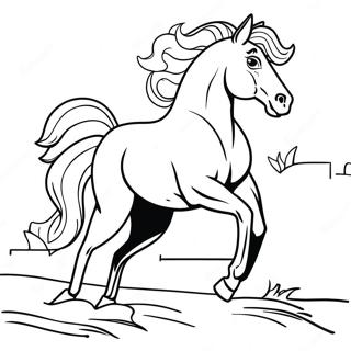 Bucking Horse Coloring Pages