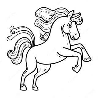 Bucking Horse Coloring Page 60063-47531