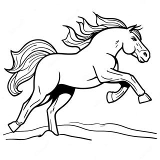 Bucking Horse Coloring Pages