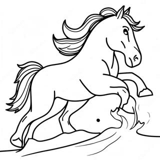 Wild Bucking Horse In Action Coloring Page 60064-47526