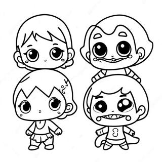 Chibi Horror Characters Coloring Page 60123-47575