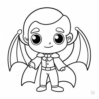 Cute Chibi Vampire Coloring Page 60124-47621