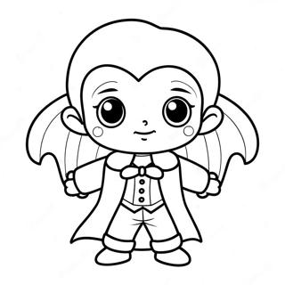 Cute Chibi Vampire Coloring Page 60124-47622