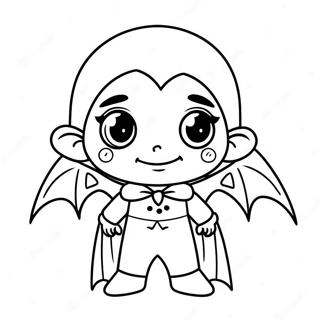 Cute Chibi Vampire Coloring Page 60124-47623