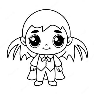 Cute Chibi Vampire Coloring Page 60124-47624