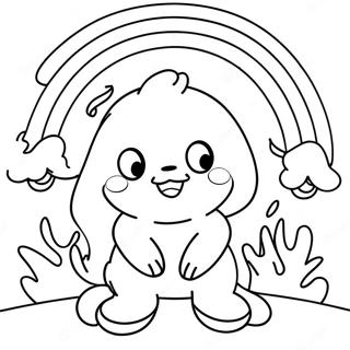 Rainbow Friends Orange Coloring Pages