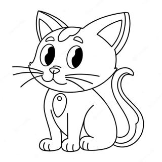 Siren Head Cartoon Cat Coloring Page 60183-47617