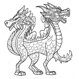 Wolf Dragon Coloring Page 60203-47633