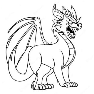 Wolf Dragon Coloring Page 60203-47634