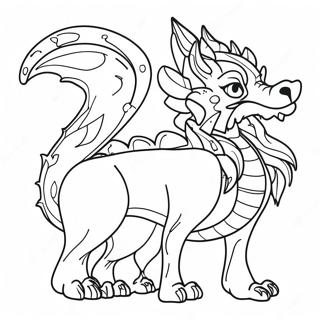 Wolf Dragon Coloring Page 60203-47635