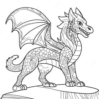 Wolf Dragon Coloring Page 60203-47636