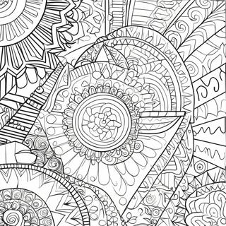 Colorful Geometric Patterns Coloring Page 60224-47662