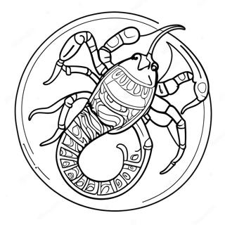 Scorpio Zodiac Sign Coloring Page 60333-47744