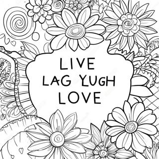 Live Laugh Love Inspirational Quote Coloring Page 60353-47754