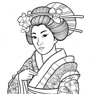 Geisha Ausmalbild 60363-47762