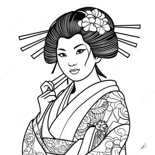 Geisha Coloring Page 60363-47763