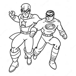 Captain Man And Kid Danger Coloring Pages