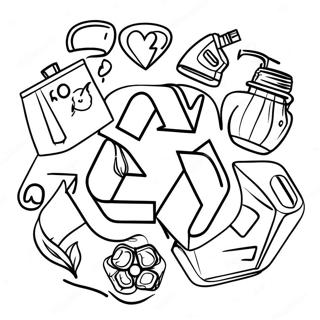 Recycling-Symbole-Ausmalbild 6040-4806