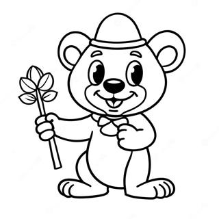 Buc-Ee The Beaver Mascot Coloring Page 60434-47818