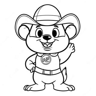 Buc-Ee The Beaver Mascot Coloring Page 60434-47820