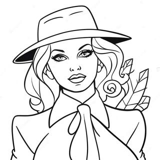 Scarlet Overkill In Her Glamorous Outfit Coloring Page 60444-47822