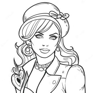 Scarlet Overkill In Her Glamorous Outfit Coloring Page 60444-47824