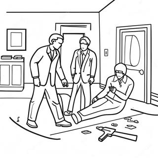 Crime Scene Coloring Pages