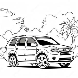 Honda Pilot Coloring Pages