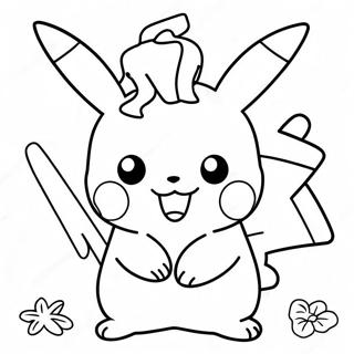 Halloween Pikachu Coloring Pages