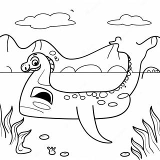 Loch Ness Monster Coloring Pages