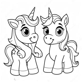 Baby Unicorns Coloring Pages