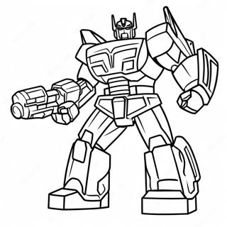 Optimus Prime In Battle Coloring Page 60554-47925