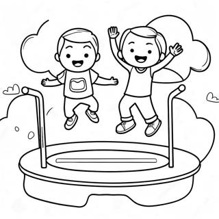 Trampoline Coloring Pages