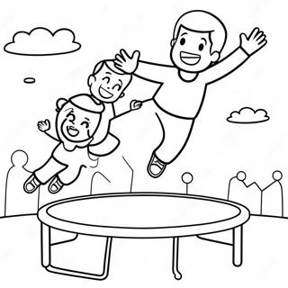 Trampolin Springende Kinder Ausmalbild 60563-47963