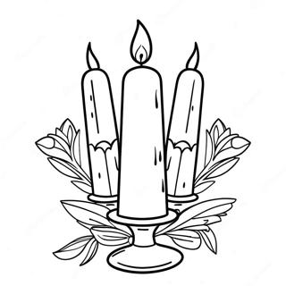 Shabbat Candles Coloring Page 60573-47922