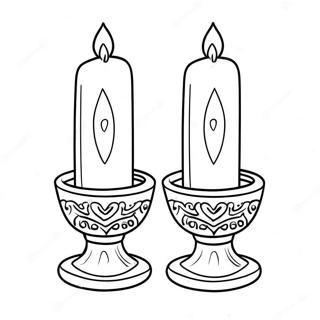 Shabbat Candles Coloring Page 60573-47923