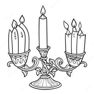 Colorful Shabbat Candles Coloring Page 60574-47945