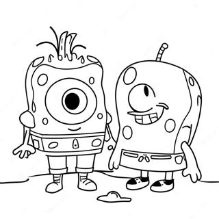 Spongebob And Patrick Heartwarming Coloring Page 60604-47953