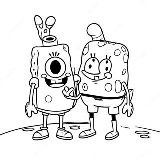 Spongebob And Patrick Heartwarming Coloring Page 60604-47955